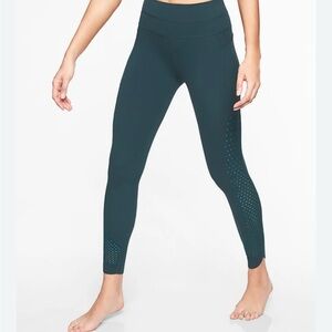 Athleta Blue High-Waist Leggings for Performance